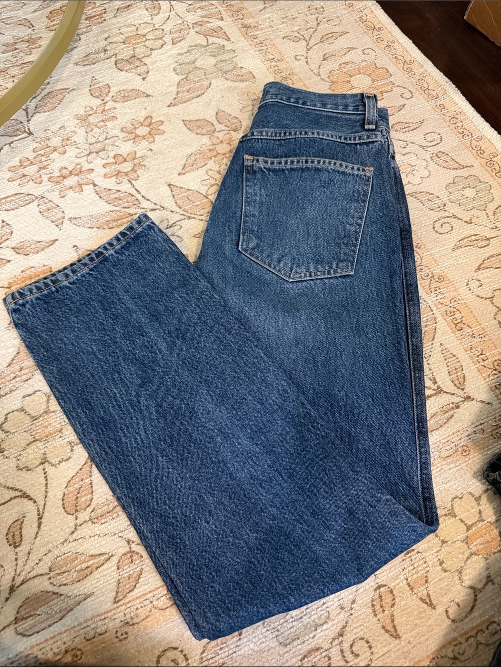 Agolde Women's Straight Leg Jeans in Dark Blue Wash - Picture 3 of 3